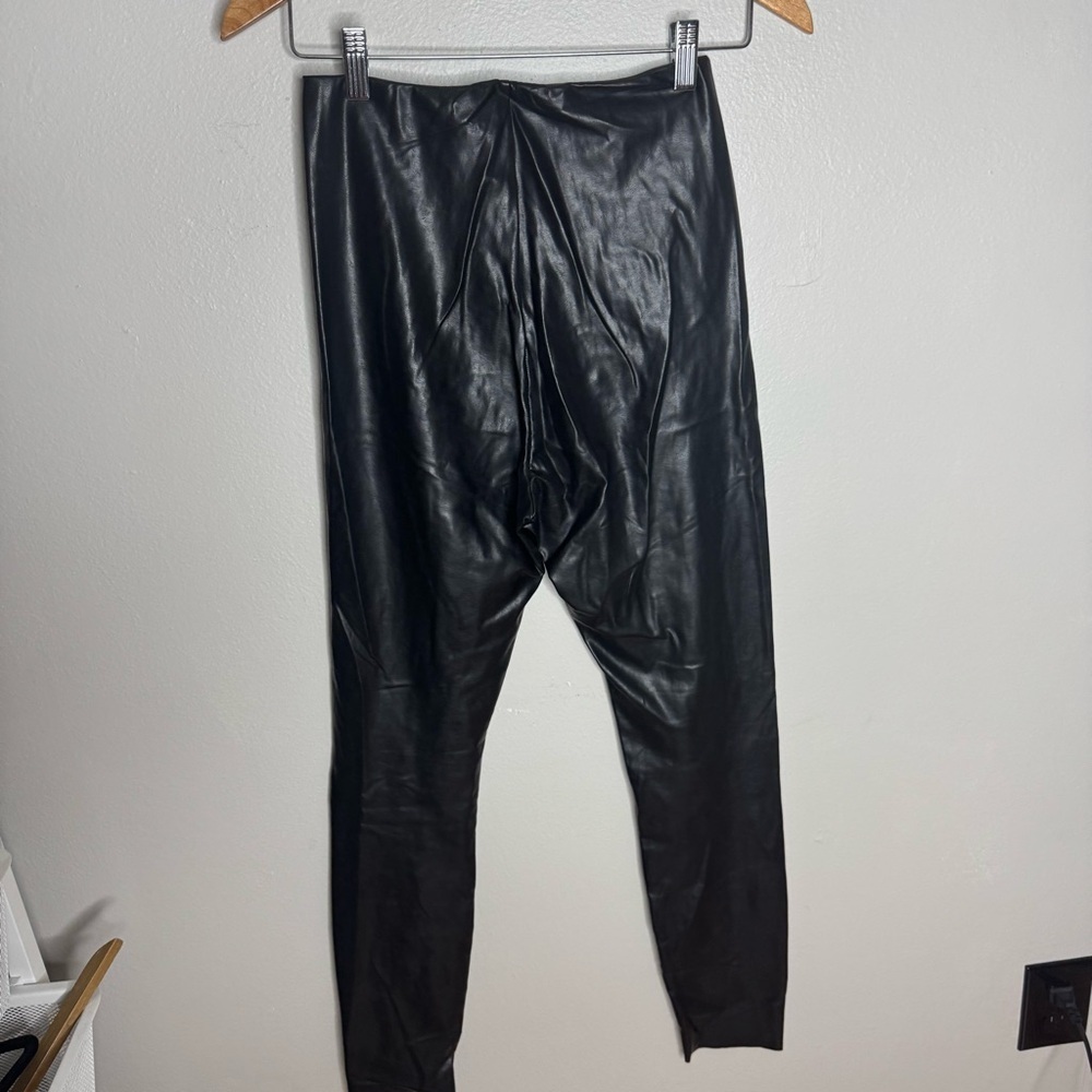 Aritzia Wilfred Free Leather Leggings High Rise Black - Picture 7 of 10